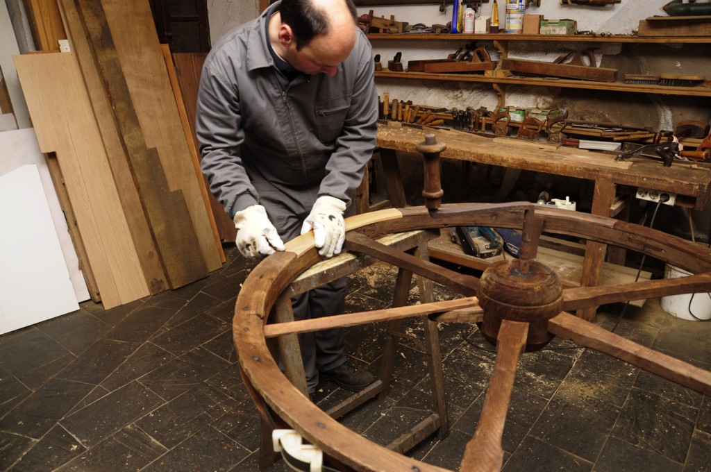 Proceso de recuperación de un volante de torno.